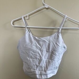 Women's white workout tank